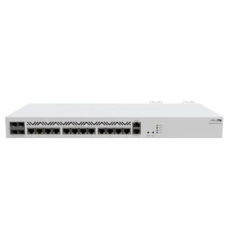 Mikrotik Cloud Core Router 2116-12G-4S+, AL73400 CPU (16-cores), Marvell 98DX3255 switch-chip, 16GB RAM, 4xSFP+ cage, 13×Gbit LAN, M.2 PCIe slot, RouterOS L6, 1U rackmount, Dual PSU
