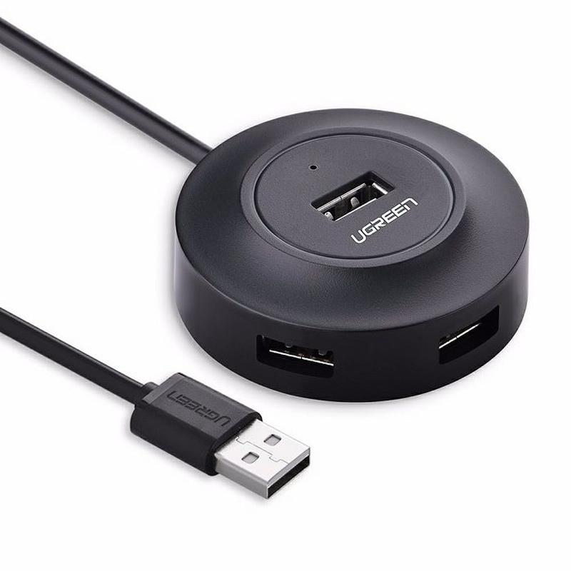 UGREEN 4-portni USB-A HUB 4×USB-A 2.0, crni, 1.0m
