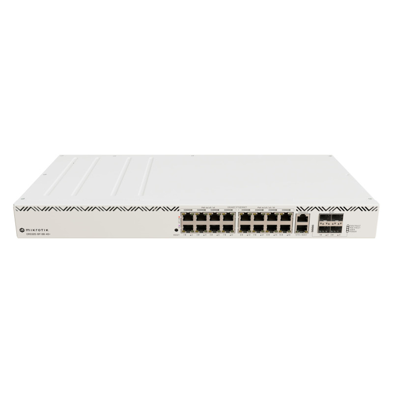 MikroTik CRS320-8P-8B-4S+RM upravljivi PoE++ mrežni preklopnik, 16x Gigabit PoE, 4x 10G SFP+, RouterOS v7