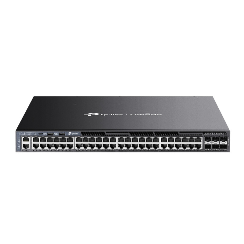 TP-Link Omada SG6654XHP upravljivi L3 PoE+ mrežni preklopnik, 48× Gigabit RJ45, 6× 10G SFP+, 1440W PoE, fizičko slaganje