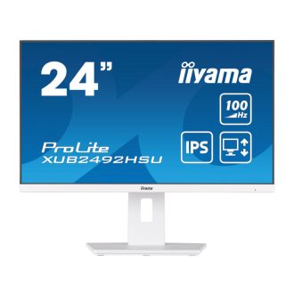 IIYAMA 24″ XUB2492HSU-W6 FHD (1920×1080) IPS, Pivot, 100Hz, 16:9, 0.4ms, 250 cd/m2, 1300:1, HDMI/DP, 4×USB-A, zvučnici, bijeli