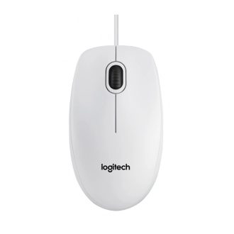 Logitech B100 optički miš, USB, bijeli (910-003360)