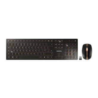 Cherry DW 9100 Slim bežična/BT tipkovnica + miš, AES-128 enkripcija, crna