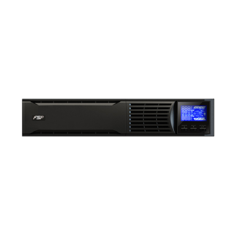 Fortron Source UPS Champ Rack 1000VA/900W, On-line double conversion, USB, RS-232, 3×Schuko, 2×9Ah, LCD