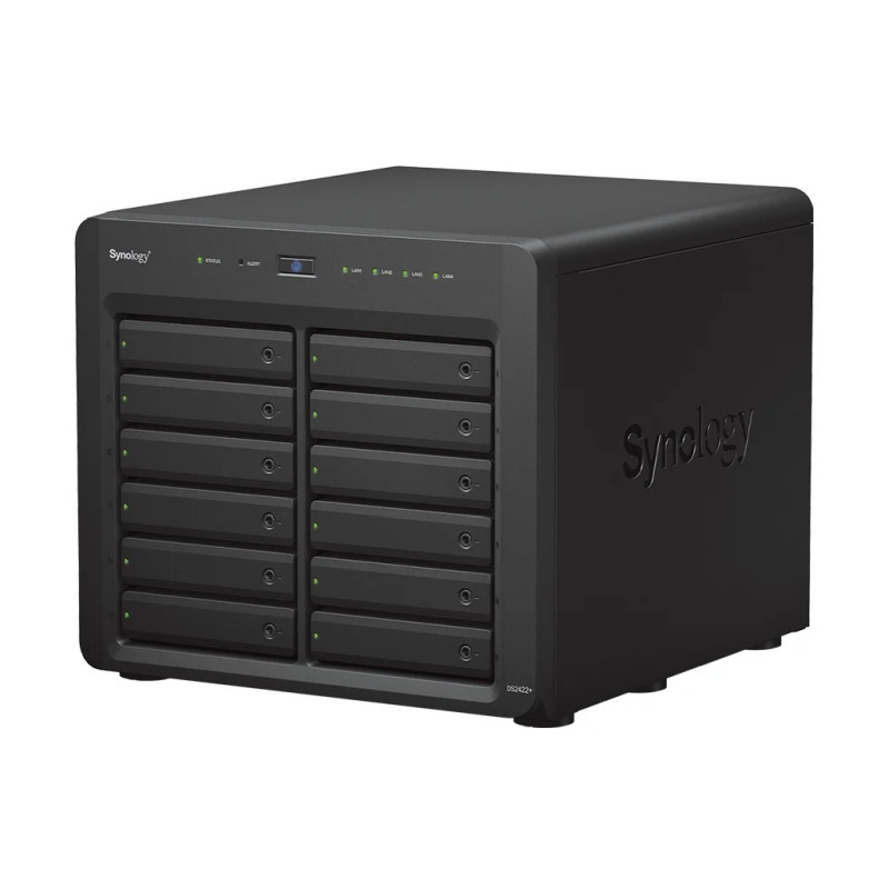 Synology DS2422+ DiskStation 12-bay NAS server, 2.5″/3.5″ HDD/SSD podrška, Hot Swappable HDD, Wake on LAN/WAN, Link Aggregation, 4GB DDR4, 4×G-LAN
