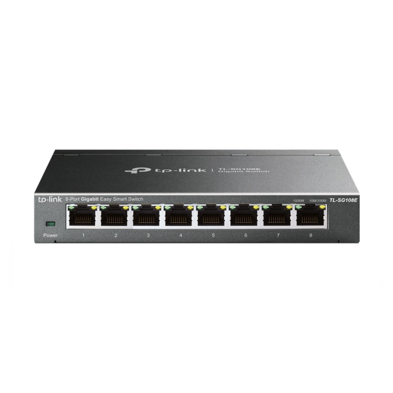 TP-Link TL-SG108E Easy Smart mrežni preklopnik, 8× Gigabit RJ45, VLAN, QoS, IGMP Snooping, metalno kućište