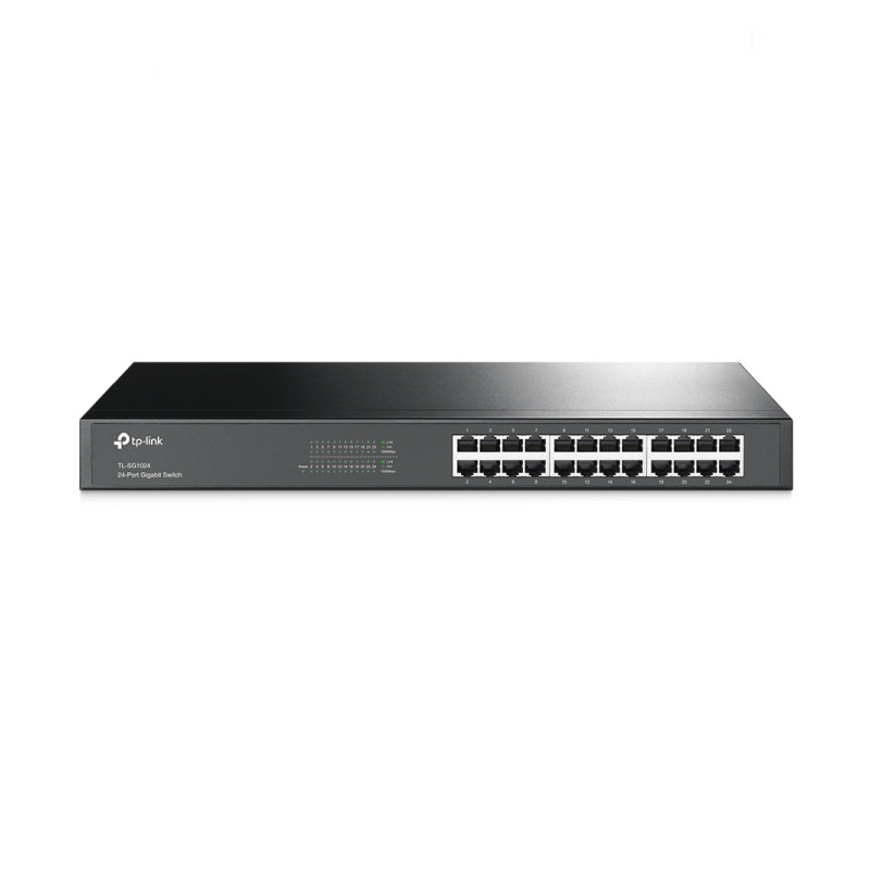 TP-Link 24-port Gigabit preklopnik (Switch), 24×10/100/1000M RJ45 ports, 1U 19″ Rack, metalno kućište
