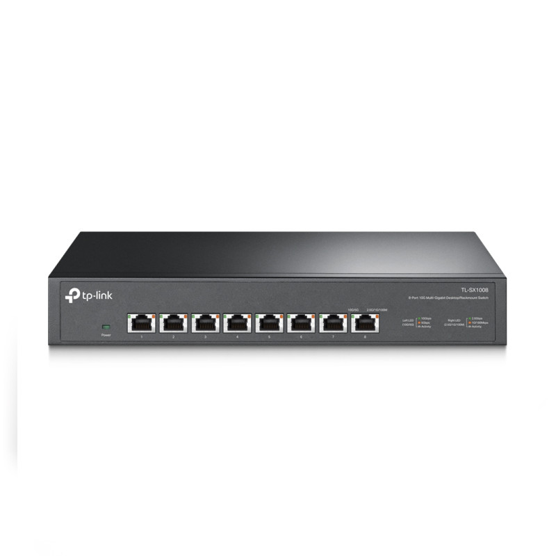 TP-Link 8-Port Multi-gigabit 10G preklopnik (Switch), 8×10G, desktop/rackmount 13″ kućište