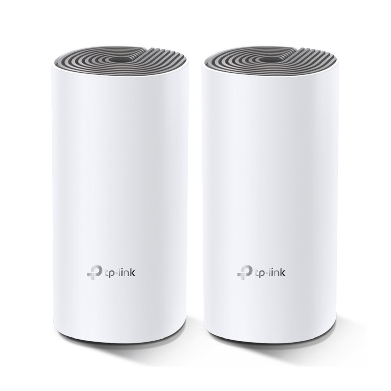 TP-Link AC1200 Deco E4 (2 pack) Mesh Wi-Fi, Dual-Band 300Mbps/867Mbps (2.4GHz/5GHz), 2×LAN, 2×interna antena, Deco App