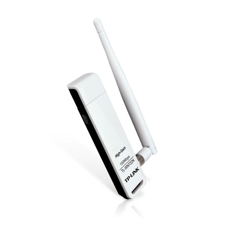 TP-Link TL-WN722N bežični USB adapter, WiFi N 150Mbps, 2,4GHz, USB 2.0, odvojiva vanjska antena, WPS