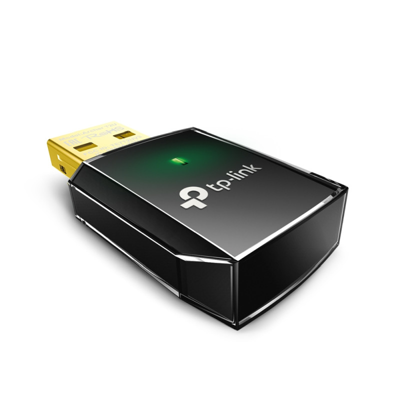 TP-Link Archer T2U AC600 dvopojasni Wi-Fi USB adapter, 2,4GHz 150Mbps + 5GHz 433Mbps, USB 2.0