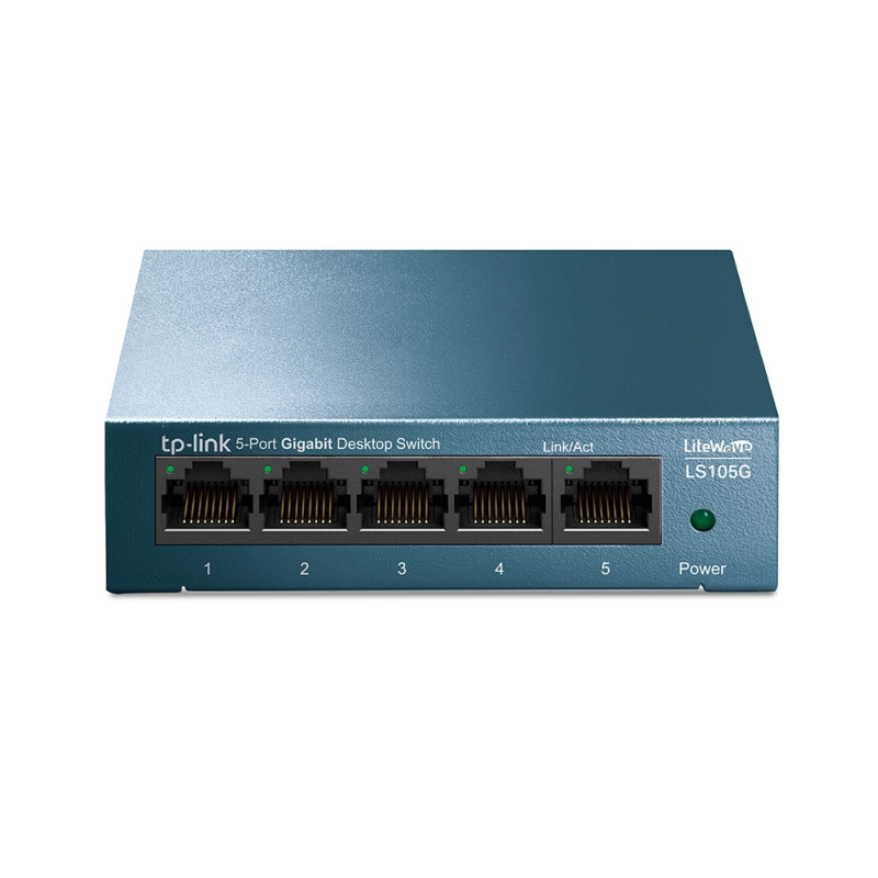 TP-Link LiteWave LS105G neupravljivi Gigabit mrežni preklopnik, 5× RJ45 10/100/1000Mbps, QoS, metalno kućište