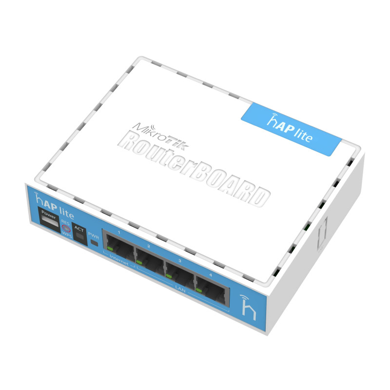 MikroTik hAP lite RB941-2nD bežični usmjerivač Wi-Fi 4 300 Mbit/s, 4x Fast Ethernet