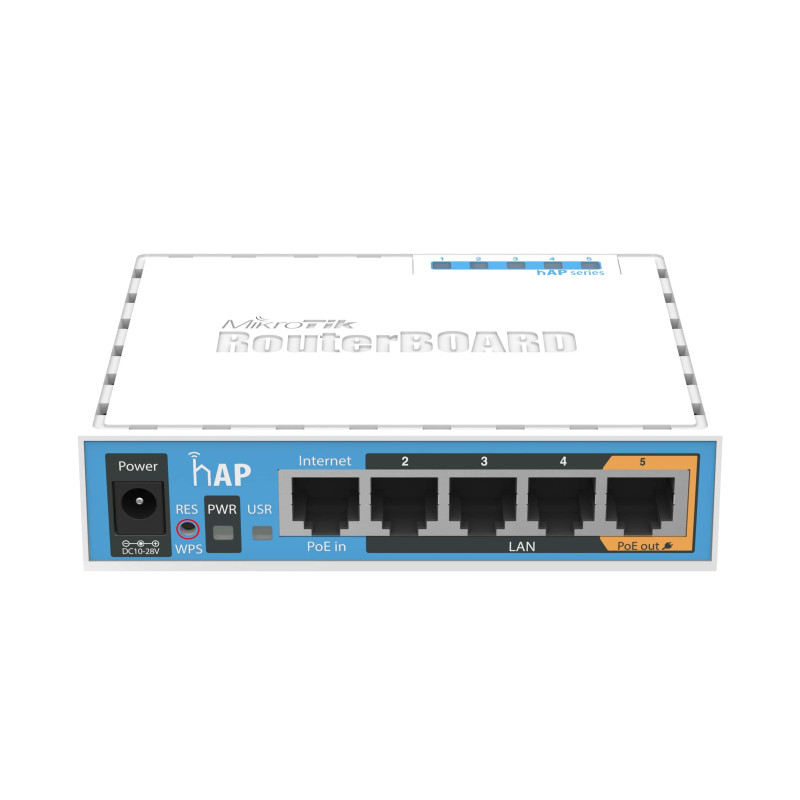 MikroTik hAP RB951Ui-2nD bežični usmjerivač, Wi-Fi 4 300 Mbit/s, 5x LAN, USB, PoE