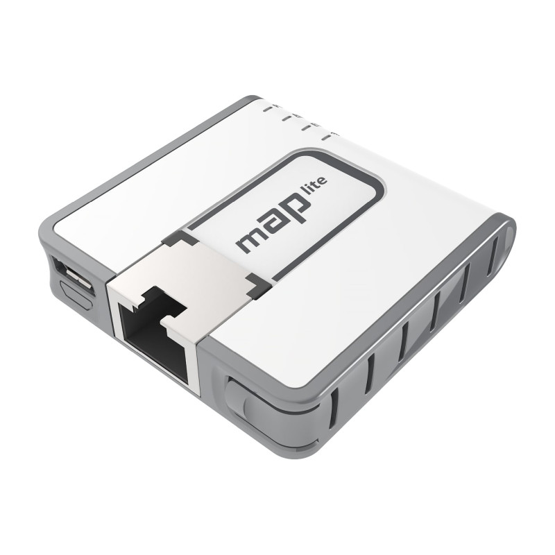 Mikrotik RBmAPL-2nD, mAP lite, 650Mhz CPU, 64MB RAM, 1×LAN, built-in Dual Chain 2.4Ghz 802.11bgn sa integriranim antenama, RouterOS L4, plastično kućište, PSU