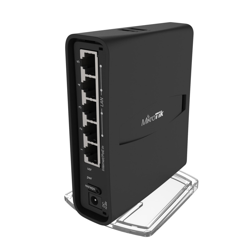 MikroTik hAP ac2 AC1200 bežični usmjerivač, Dual-Band Wi-Fi 5, 5x Gigabit LAN, USB, PoE