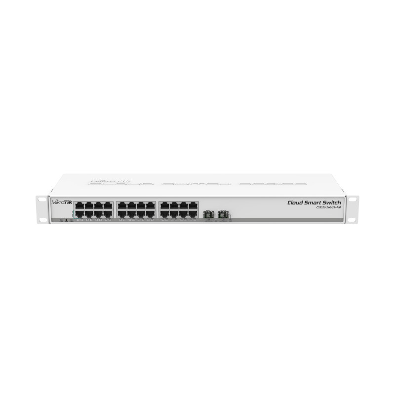 MikroTik CSS326-24G-2S+RM upravljivi mrežni preklopnik, 24x Gigabit Ethernet, 2x SFP+, SwOS, 1U rack