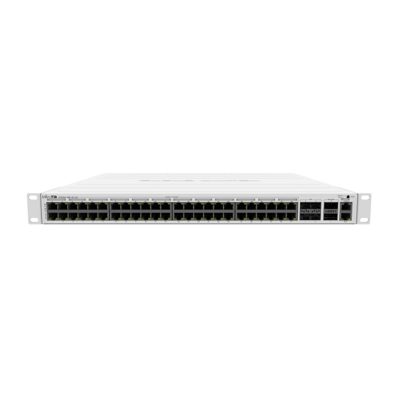 MikroTik CRS354-48P-4S+2Q+RM upravljivi PoE mrežni preklopnik, 48x Gigabit Ethernet, 4x SFP+, 2x QSFP+, 800 W, Rack