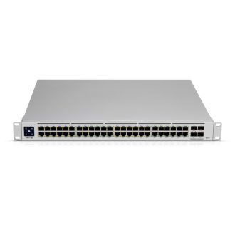 Ubiquiti UniFi Managed 48-port Gigabit Switch, 4×10G SFP+, Touchscreen LCD, Rackmount (USW-PRO-48)