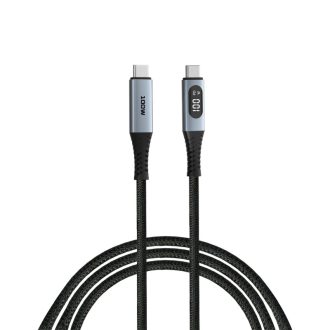 Verbatim Sync & Charge kabel USB C na USB C sa zaslonom, M/M, 100W PD3.0 /QC3.0, crni, 1.2m