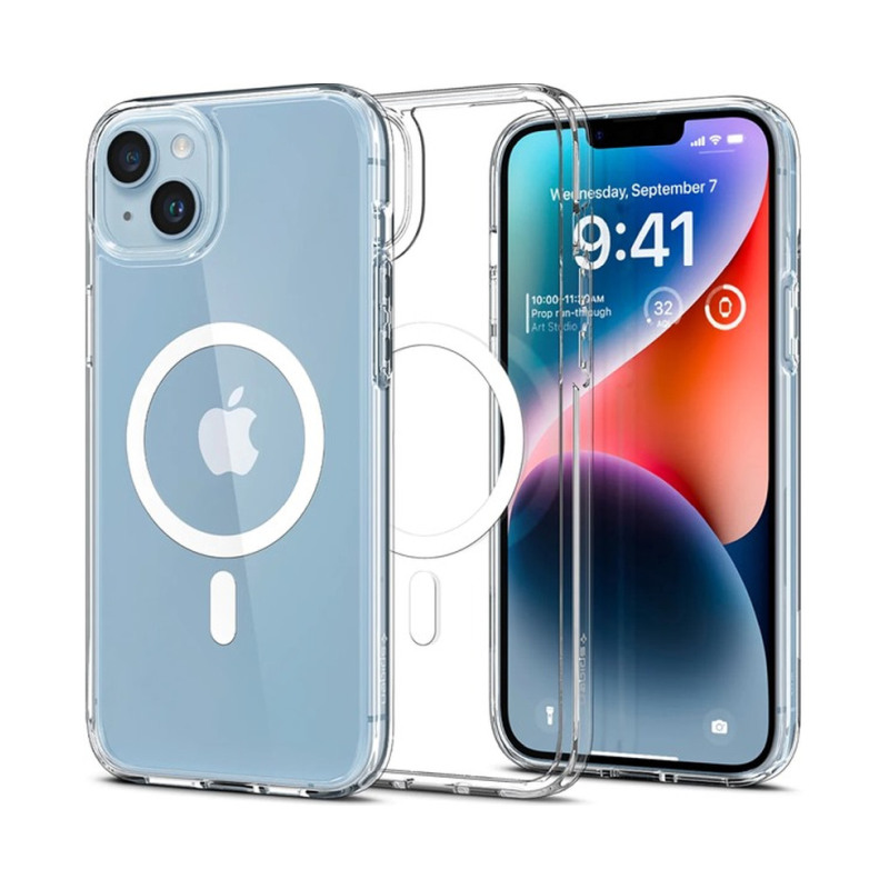 Spigen Ultra Hybrid MagSafe, zaštitna maska za telefon, bijela – iPhone 15 Plus (ACS06660)