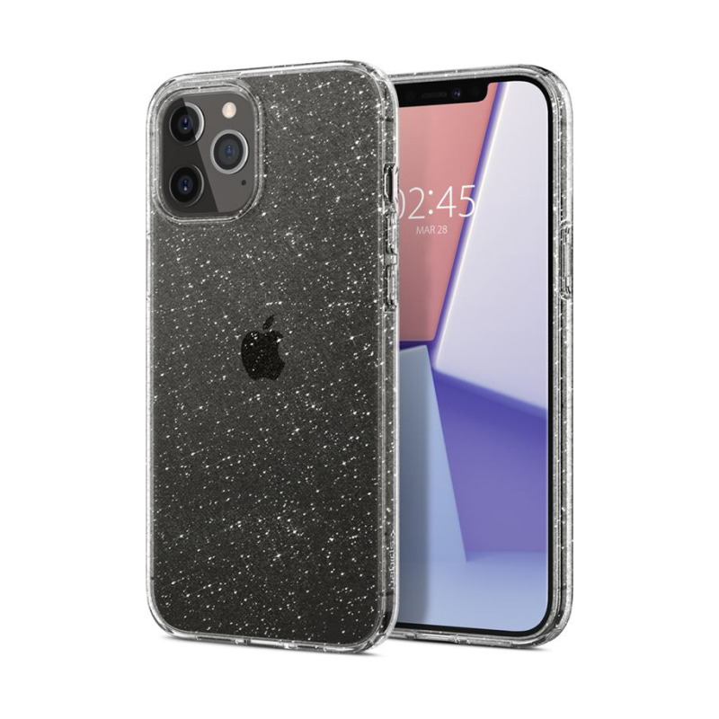 Spigen Liquid Crystal Glitter, zaštitna maska za telefon, prozirna clear-iPhone 12/Pro