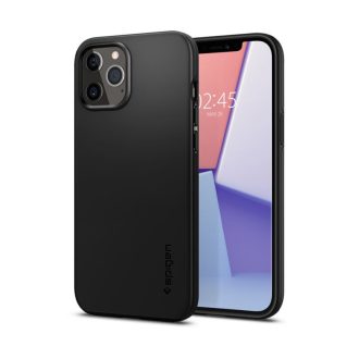Spigen Thin Fit, zaštitna maska za telefon, crna – iPhone 12/Pro
