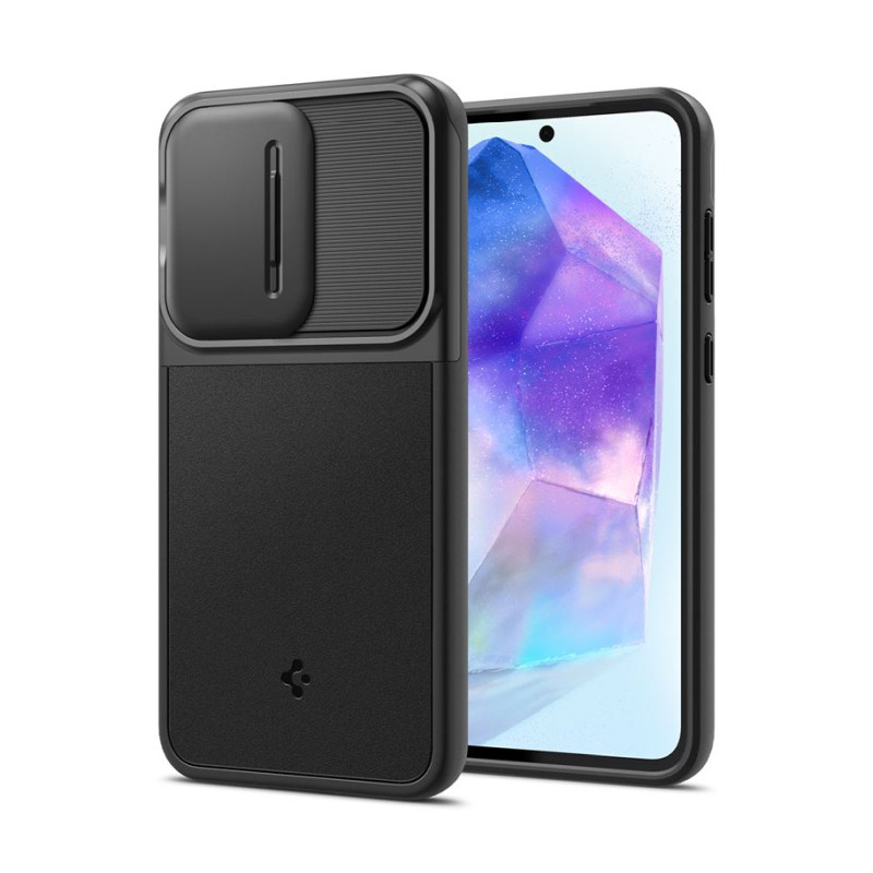 Spigen Optik Armor, crni – Samsung Galaxy A55 (ACS07535)