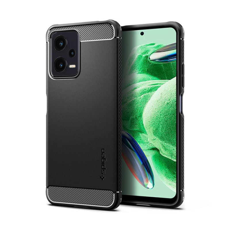 Spigen Rugged Armor, maska za telefon, crna – Xiaomi Redmi Note 12 5G/ POCO X5 5G (ACS05787)
