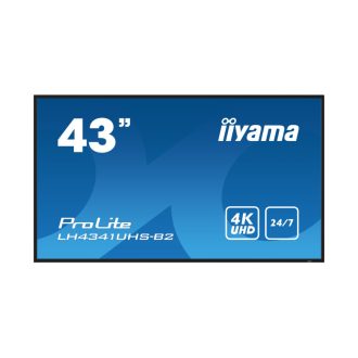 IIYAMA 43″ LH4341UHS-B2 4K UHD (3840×2160) IPS Signage 24/7, 500 cd/m2, 1200:1, non Android, media play USB, LAN control