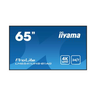 IIYAMA 65″ LH6541UHS-B1AG 4K UHD (3840×2160) VA Signage 24/7, 500 cd/m2, 5000:1, non Android, media play USB, LAN control
