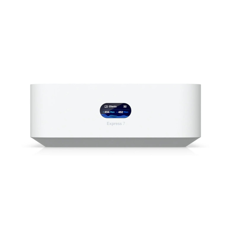 Ubiquiti UniFi Express 7  upravljački uređaj/pristupnik – WiFi 7, LAN & WAN port, LCM display