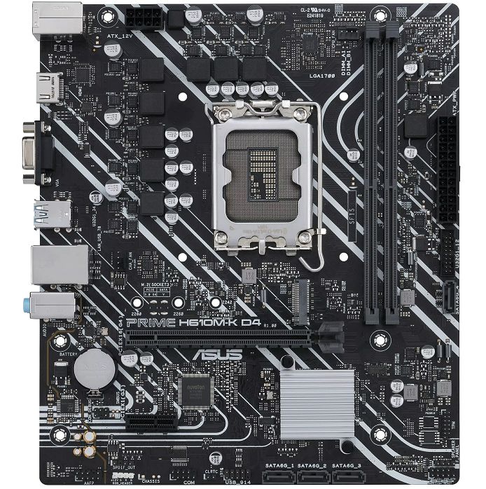 Asus MB H610M-K, S.1700, 2xDDR5/5600, PCIe 4.0, G-LAN, VGA/HDMI, mATX