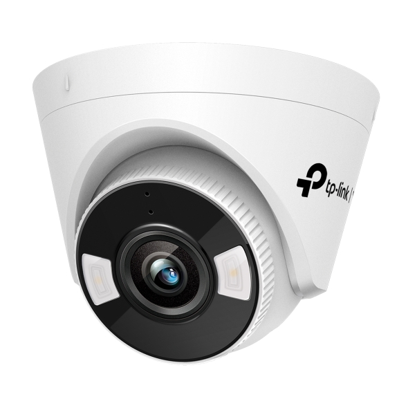 TP-LINK 4MP Full-Color Turret Net, H.265+/H.265/H.264+/H.264, 1/3″ Progressive Scan CMOS, Color/0.04 Lux@F1.6, 0 Lux with IR/White Light, 25fps/30fps ( 2560×1440,2304×1296, 2048×1280, 1920×1080),  PoE
