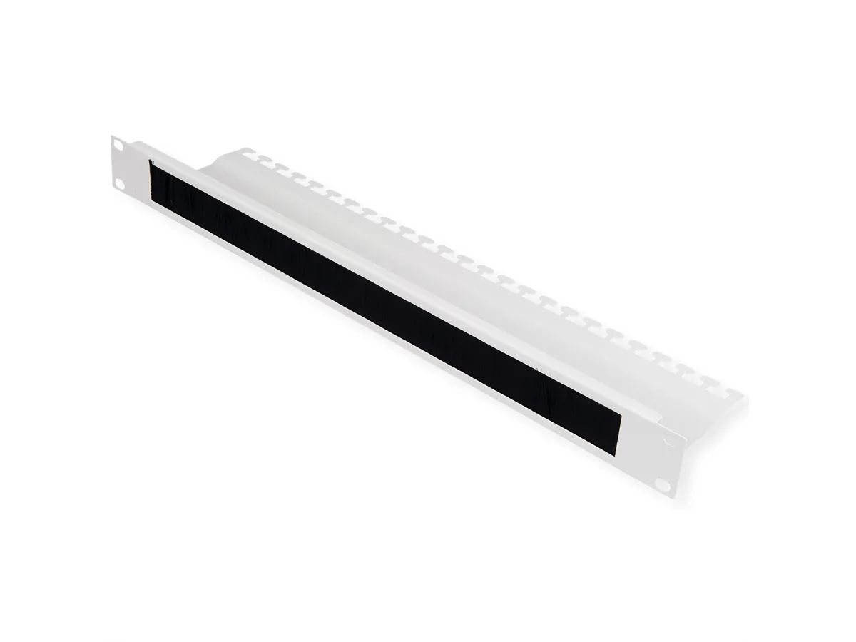 Roline 19″ 1U ulazni panel za kablove, brush strip. sivi