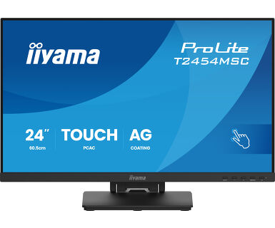 IIYAMA 24″ T2454MSC-B3AG Touchscreen FHD (1920×1080) IPS 16:9, 300 cd/m2, 4ms, 1000:1, HDMI, DP, USB-Ax2, InCell PCAP 10 point touch, zvučnici, AG,