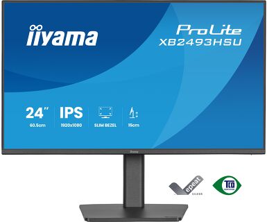 IIYAMA 24″ XB2493HSU-B1 FHD (1920×1080) IPS Pivot, 16:9, 350 cd/m2, 1500:1, 120Hz, 1ms, HDMI, DP, USBx2, zvučnici