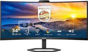 Philips 34″ 34E1C5600HE/00 WQHD (3440×1440) VA curved 21:9, 5MP built-in webcam, HAS+tilt, 300 cd/m2, 3000:1, 1xHDMI, 1xDP, 1xUSB-C, 4xUSB-A, zvucnici 5W x 2, crni