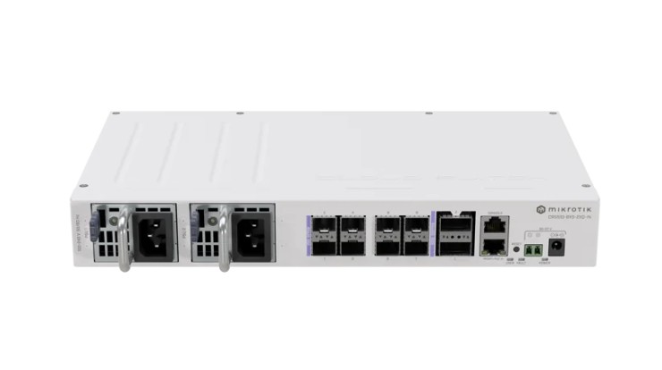 MikroTik CRS510-8XS-2XQ-IN upravljivi mrežni preklopnik, 8x 25G SFP28, 2x 100G QSFP28, RouterOS v7, Rack