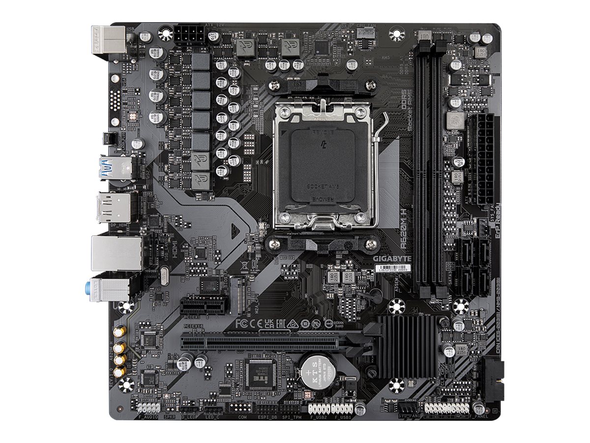 Gigabyte A620M H, S.AM5 2x DDR5/6400(OC), PCIe 4.0, HDMI/DP,  mATX