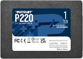 Patriot P220 1TB SATA3 SSD 2.5″