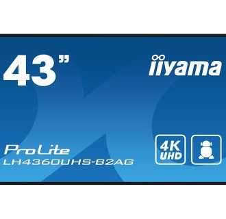 IIYAMA 43″ LH4360UHS-B2AG 4K UHD (3840×2160) VA Signage 24/7, 500cd/m2, 4000:1, Android OS, E-Share, iiSignage2