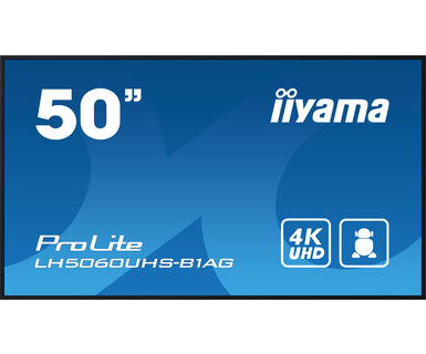 IIYAMA 50″ LH5060UHS-B1AG 4K UHD (3840×2160) IPS Signage 24/7, 500cd/m2, 1200:1, Android OS, E-Share, iiSignage2