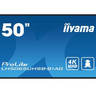 IIYAMA 50″ LH5065UHSB-B1AG 4K UHD (3840×2160) VA Signage 24/7, 800 cd/m2, 5000:1, Android OS, E-Share, iiSignage2