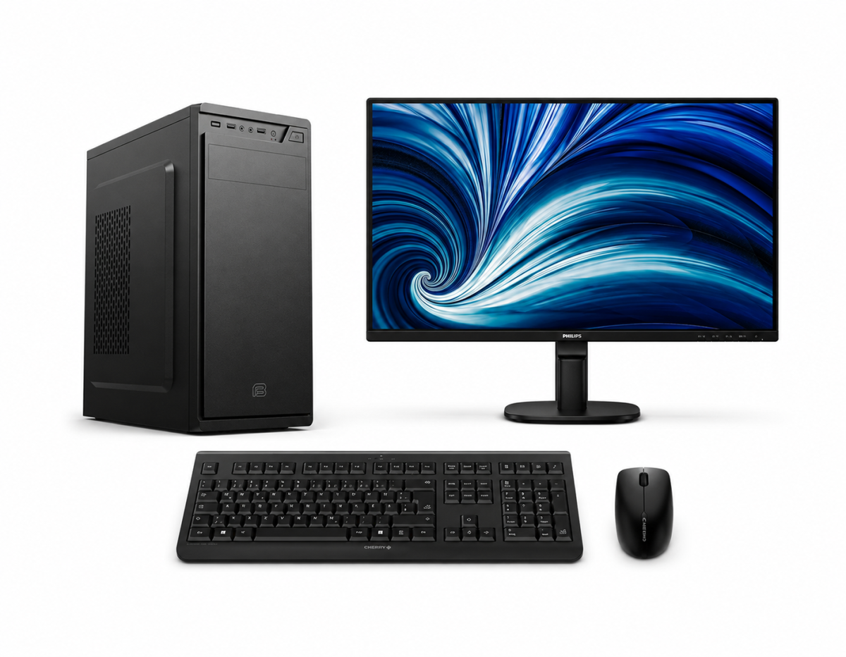 Cratos BTS Full Suit 4 – Intel i5-14400, 16GB DDR4, 512GB NVMe SSD, Intel UHD, Windows 11 Pro, tipkovnica/miš/monitor