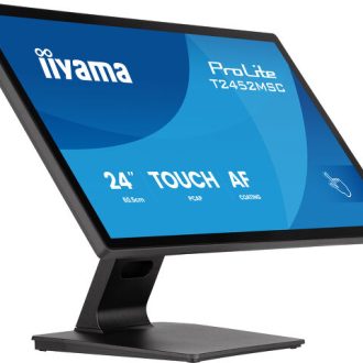 IIYAMA 24″ T2452MSC-B2 Touchscreen FHD (1920×1080) IPS, 16:9, 120Hz, 400 cd/m2, 1300:1, 5ms, HDMI, DP, USB 3.2×2, TILT, zvučnici