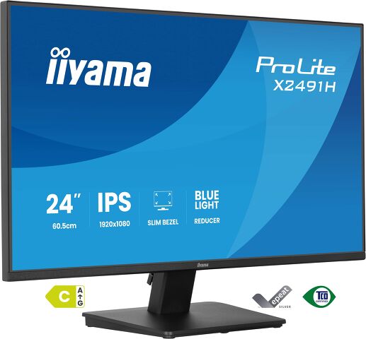 IIYAMA 24″ X2491H-B1 FHD (1920×1080) IPS, 120Hz, 1ms, 350cd/m2, HDMI, DP