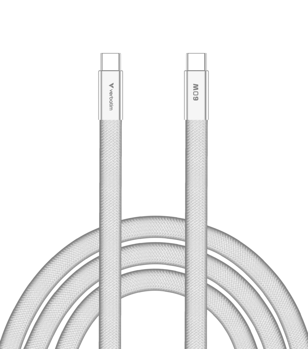 Verbatim Sync & Charge SoftTouch kabel USB-C na USB-C, M/M, 60W PD3.0, bijeli, 1.2m